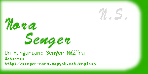 nora senger business card